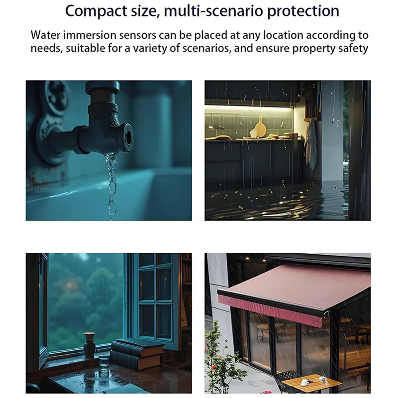 ABSQ-Ewelink Zigbee Smart Rain Sensor For Outdoor Wireless Rain Detection Waterproof, Zigbee Hub Required,Linkage Control