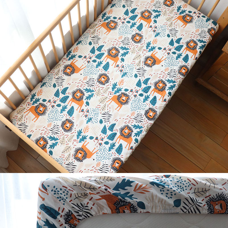 Drap-housse en coton doux pour berceau de bébé, 130x70cm, housse de matelas pour nouveau-né, protection, literie pour tout-petits, pour garçon et fille, taille personnalisée acceptée