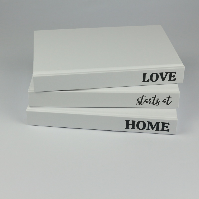 Mesa de centro personalizada, libros decorativos de tapa dura en blanco, superventas