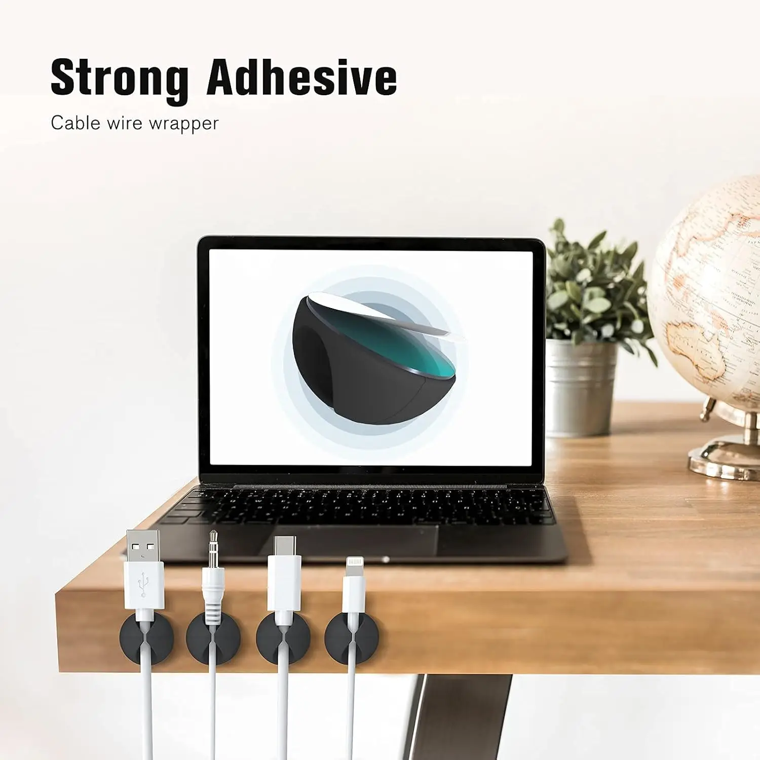 กาวคลิปสายซิลิโคนสายOrganizer Desktop Wallสายชาร์จสายหูฟังMous Management USB Data Cableผู้ถือ