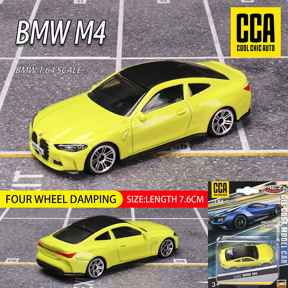 CCA MSZ 1:64 BMW M4/M4 GT3/Z4 M40i/M850i coche clásico modelo de coche estático aleación de fundición a presión modelo de coche colección regalo juguete