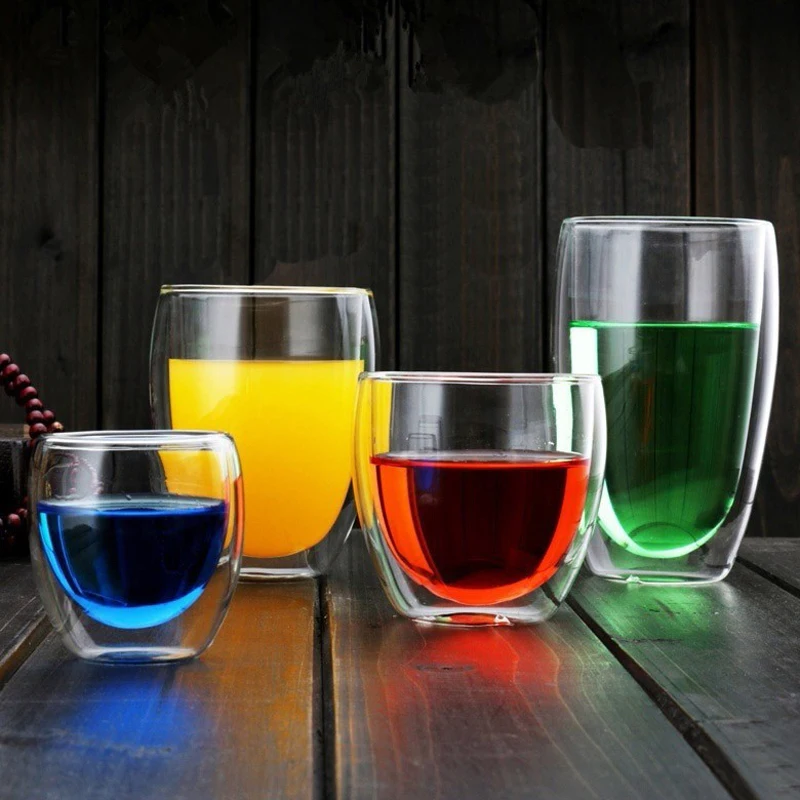 350Ml Treo Tường Đôi Cốc Thủy Tinh Trong Suốt Vòng Tay Chịu Nhiệt Trà Cốc Uống Nước MINI Whisky Cup 100 C Pha Cà Phê cốc