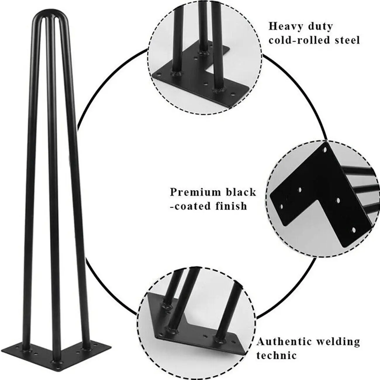 4 pièces épingles à cheveux pieds épingles à cheveux patins de Table épingle à cheveux pieds de Table support de pied de Table bricolage artisanat