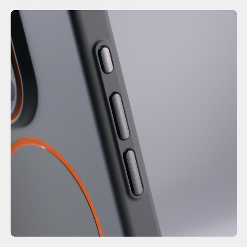 Ultrathin Simple Magsafe Phone Case for Iphone 16 Pro Max 15 Pro 14 13 12 Matte Hit Color Lens Wireless Charging Hard PC Cover