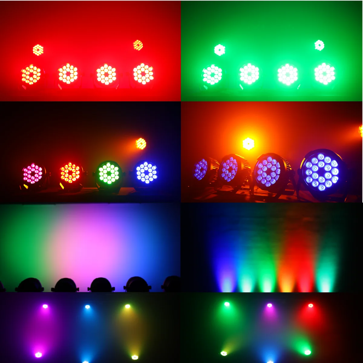 アルミ IP65 防水 Led パーライト 18 × 18 ワット RGBWAUV 6in1 DMX512 制御プロフェッショナルステージ DJ 機器ディスコ屋外洗浄
