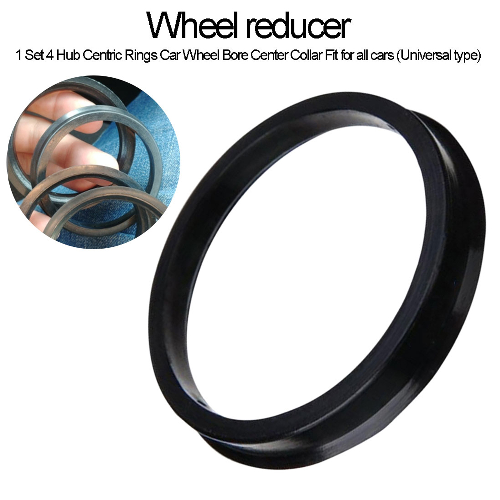 4 unids/set accesorios de coche anillo centrado de cubo de rueda de plástico 73,1 a 67,1 anillo de cubo de rueda OD = 73,1mm ID = 67,1mm anillo central de rueda