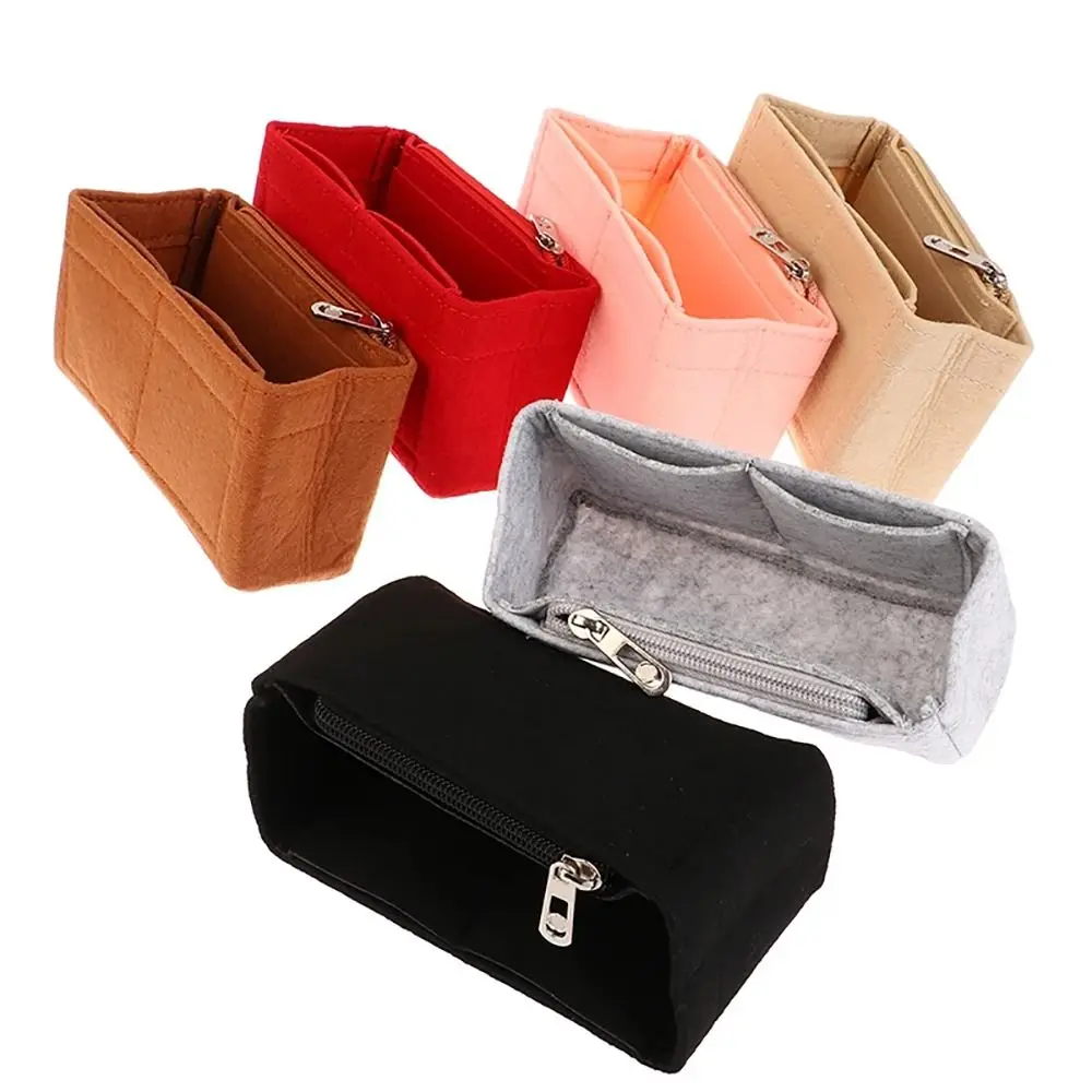 1Pcs Multi-Pocket Bag Organizer for Longchamp Mini Bag Storage Bag The Liner Bag Felt Purse Insert Handbag Liner Bag