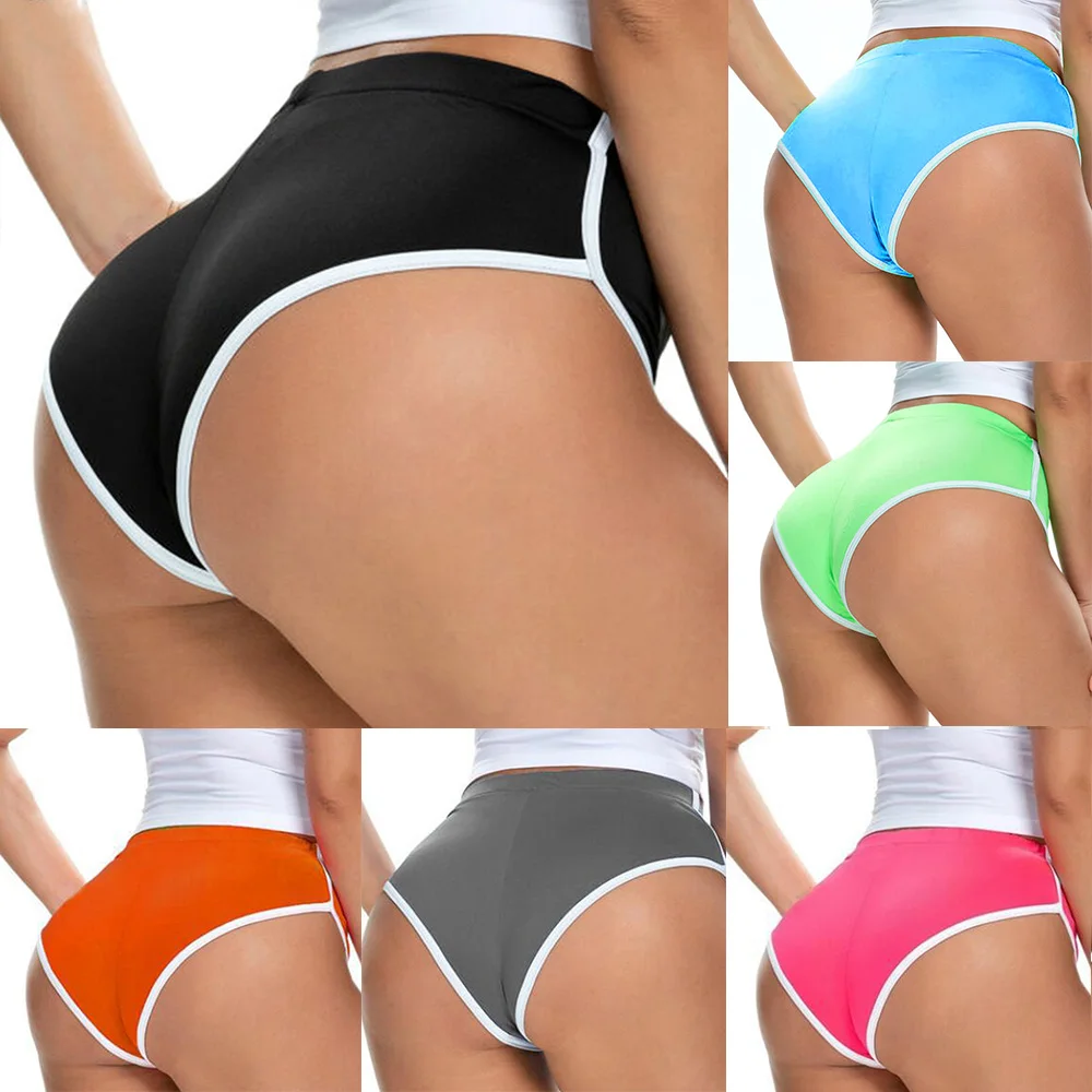 Ropa interior suave y cómoda para mujer, pantalones cortos deportivos para Yoga, bañadores, Fitness, correr, entrenamiento, gimnasio, pantalones calientes, bragas sin costuras, suspensorio