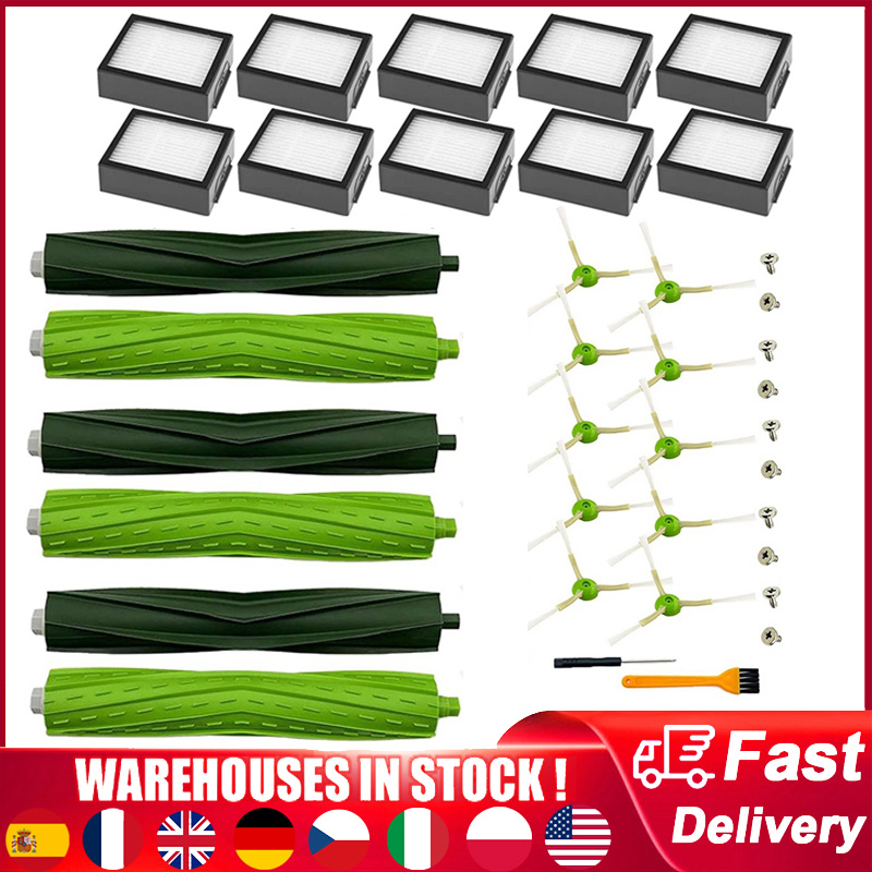 Cepillo Lateral de filtro Hepa para iRobot Roomba I7 I7 + I6 I8 I3 J7 Plus E5 E7 E & I Series aspiradoras bolsa de polvo piezas de repuesto