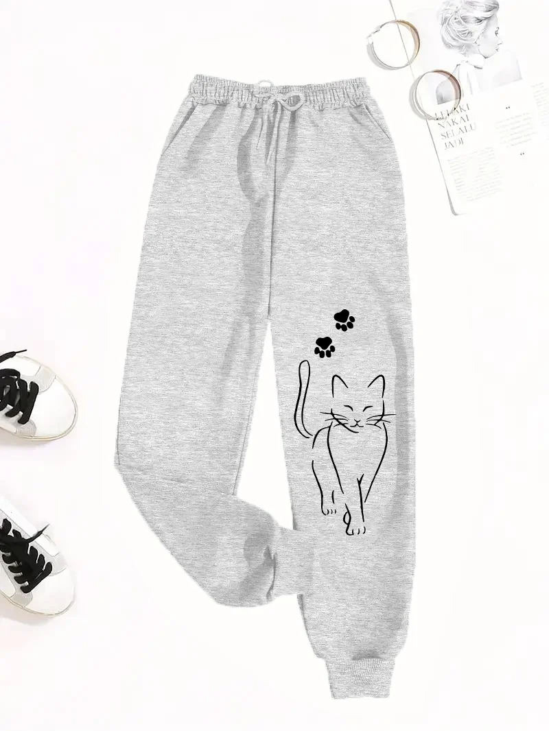 Pantalones deportivos informales para mujer con talla estándar, pantalones largos deportivos informales cómodos para verano y otoño