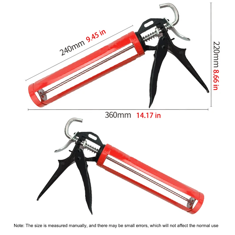 Glass Glue Gun 360° Rotating Multi-function Manual Caulking Guns Glue Seals for Doors and Windows Silicone Filling Hand Tools