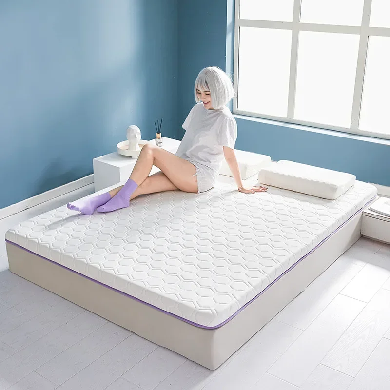 Colchão de látex natural dobrável, espesso, doméstico, para cama de solteiro, king size, dormitório, hotéis, móveis de quarto