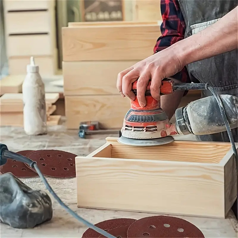 8 หลุม 125 มม.กระดาษทรายงานไม้โลหะบดแผ่นขัดขัดเครื่องมือ 60/120/180/240/400 กรวด