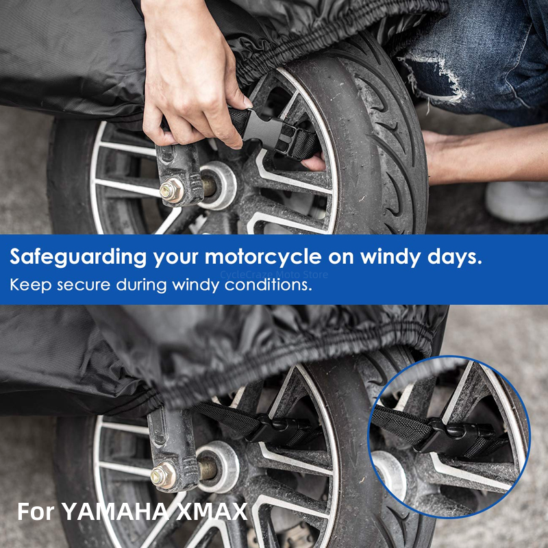 Motorrad Abdeckung Wasserdichte Outdoor Roller UV Schutz Staub Regen Abdeckung Für Yamaha XMAX X-MAX 125 250 300 400
