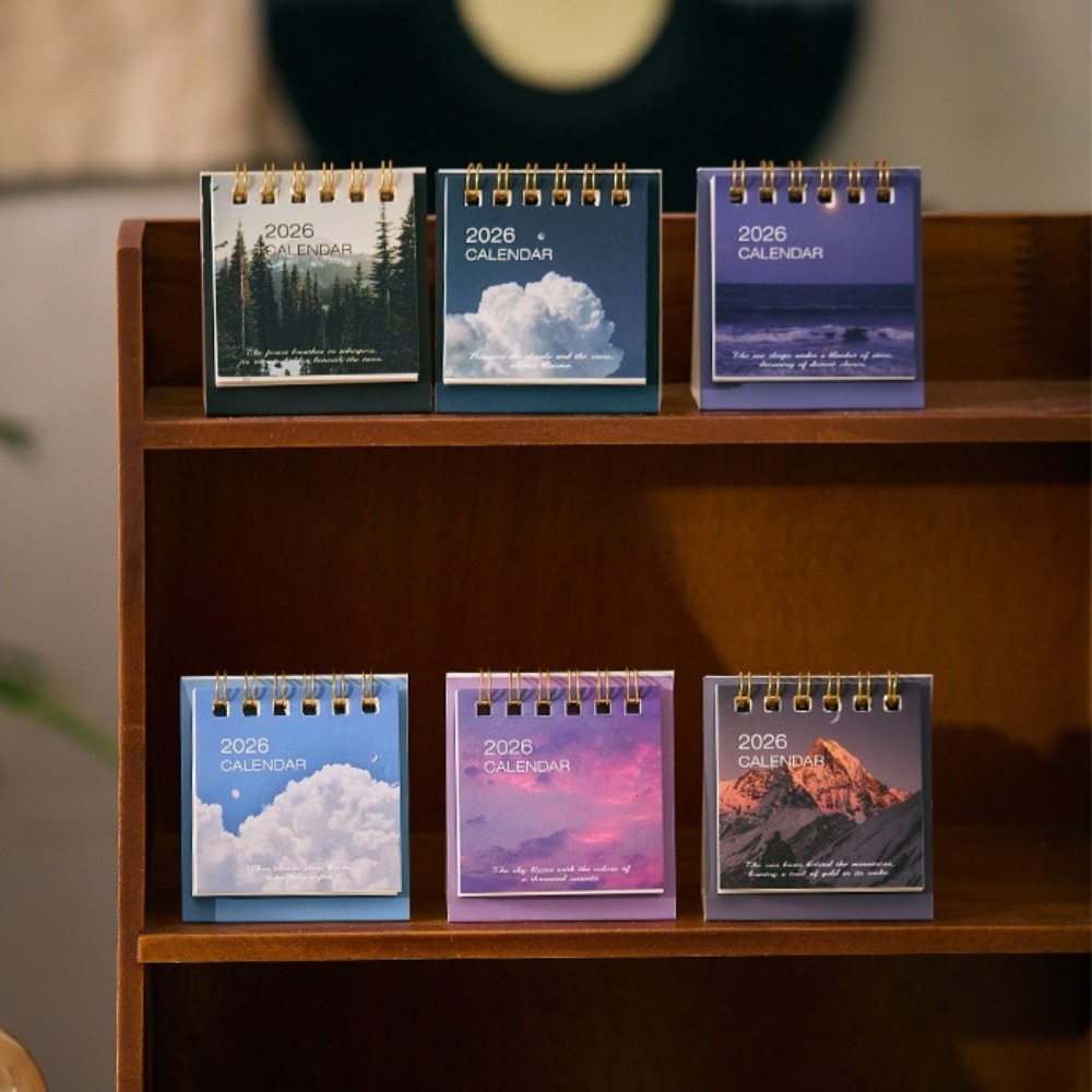 Mini 2026-kalender Kantoor Schoolbenodigdheden Kalender Bureaukalender maandelijkse Planner Bureauaccessoires Decor Record Kantoorbenodigdheden