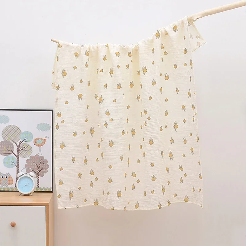 100X100 ซม.Muslin Squares ผ้าห่มเด็กทารกแรกเกิดผ้าอ้อมผ้าปูที่นอนผ้าฝ้ายผ้าห่มรถเข็นเด็กน่ารักนุ่มพิมพ์ผ้าเช็ดตัวเด็ก Wrap ﻿
