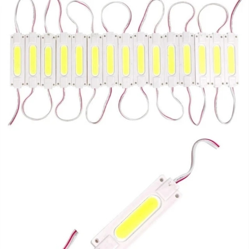COB LED Publicidade Backlight Módulos, caracteres luminosos, impermeável, branco, vermelho, azul, verde, amarelo, rosa, 12V, 10 pcs