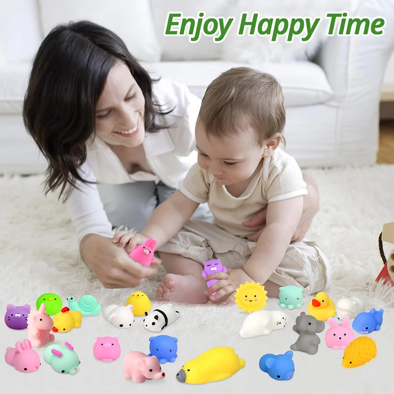 50-5 Chiếc Kawaii Squishies Mochi Anima Đồ Chơi Mềm Cho Trẻ Em Antistress Bóng Bóp Dự Tiệc Đồ Chơi Con sinh Nhật