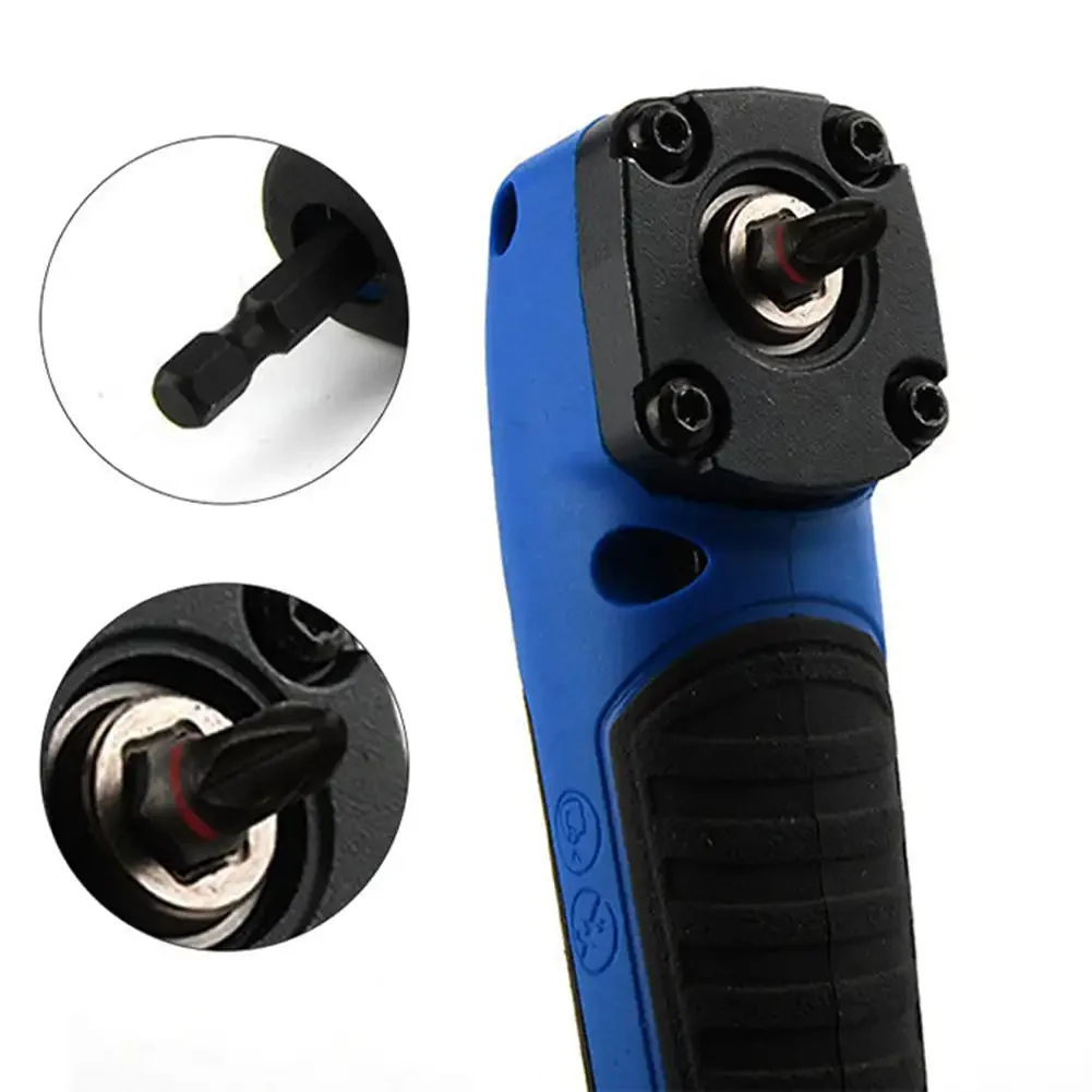 Nuovo cacciavite angolare elettrico multifunzionale 1PC, coppia elevata 90 °   Cacciavite ad angolo retto, strumento manuale, blu e arancione