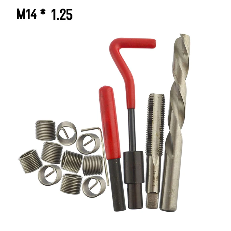 15 pcs/20 pcs/30 pcs เมตริกด้ายซ่อมชุด M5 M6 M8 M10 M12 M14 Helicoil รถ Pro COIL เครื่องมือด้ายรถซ่อมชุดเครื่องมือ