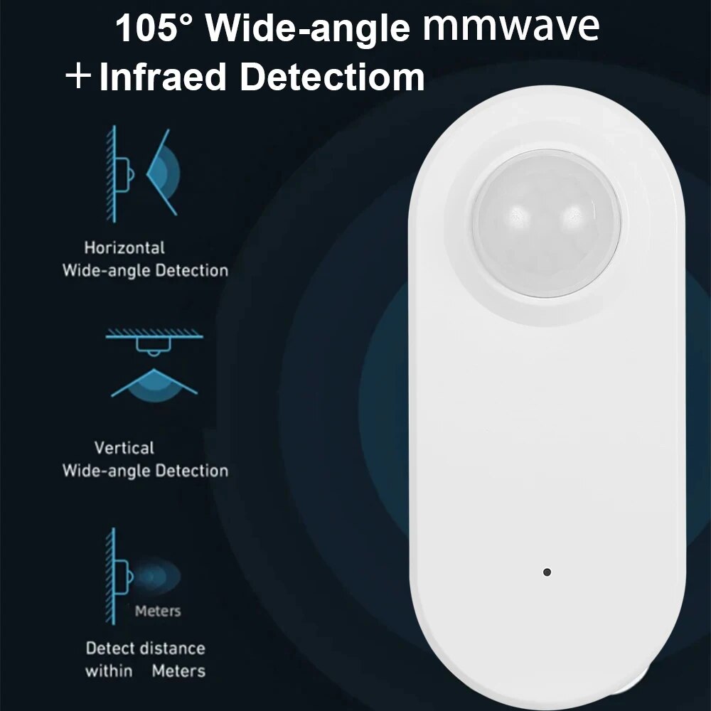 Tuya zigbee presença humana + sensor de detecção de movimento pir detector de luminância bateria operado suporte zigbee2mqtt assistente doméstico