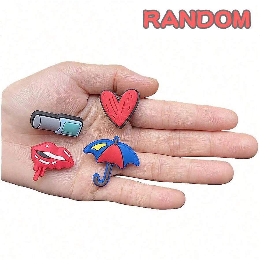 6-200PCS การ์ตูนรองเท้า Charms สําหรับ Clogs Bubble สไลด์รองเท้าแตะ PVC รองเท้าตกแต่งอุปกรณ์เสริมสําหรับวัยรุ่น