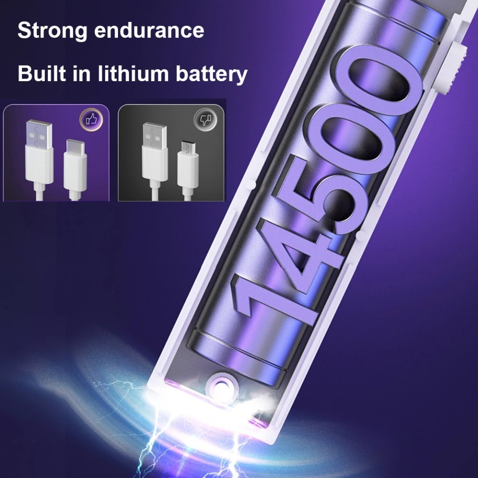 Handheld Electric Fly Swatter, Bug Zapper Racket, 2 in 1, USB Rechargeable, Mosquito Killer Lamp, Pest Control, 3000V