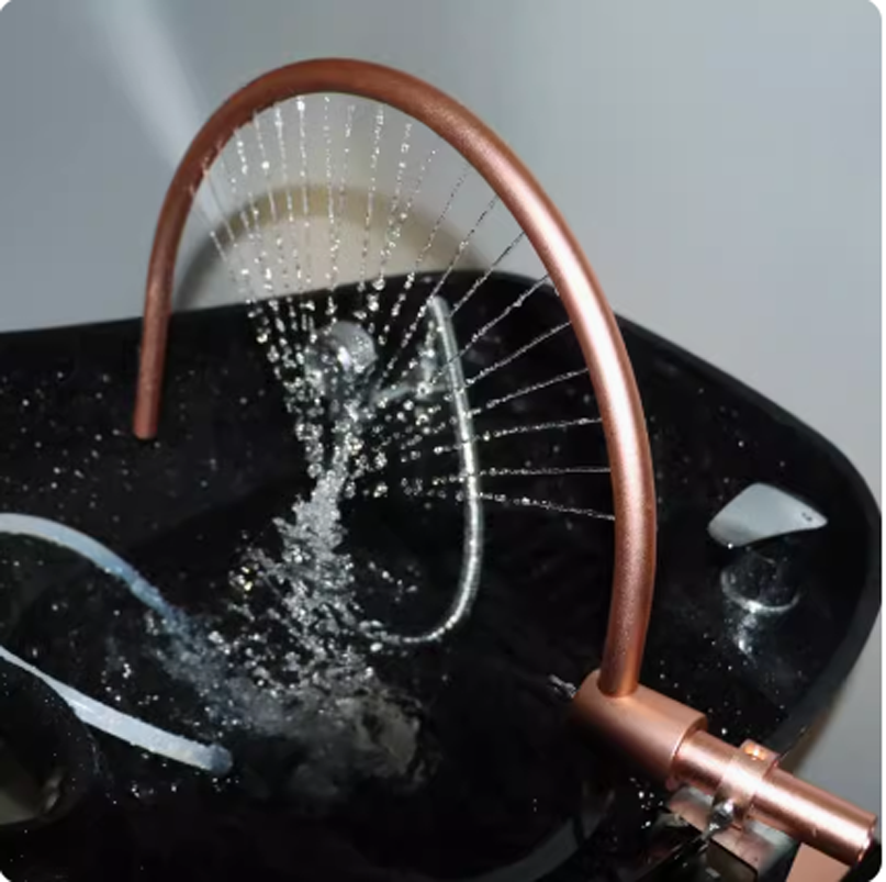 Head Spa Portable Water Therapy Water Outlet Frame Waterfall Adjustable Fits Most Shampoo Bowl Bed For Massage Salon Equipment