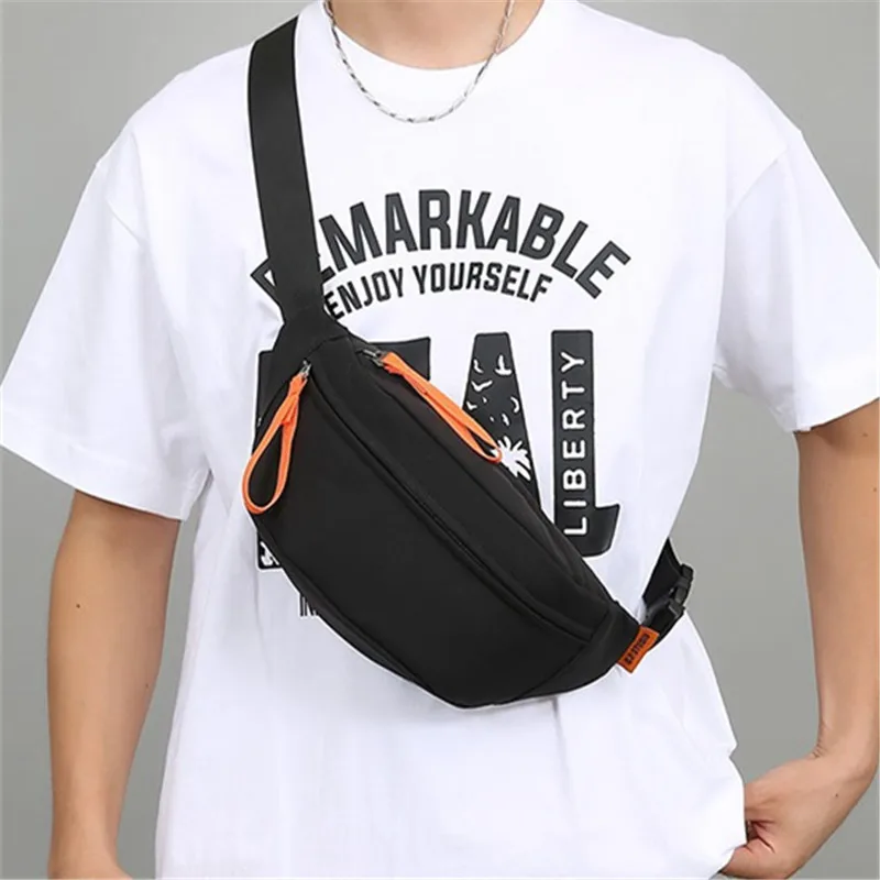 Brusttasche für Herren, trendige kleine Sporttasche, lässige Reise-Umhängetasche, mobile Unisex-Hüfttasche, Nylon-Umhängetasche für Damentasche