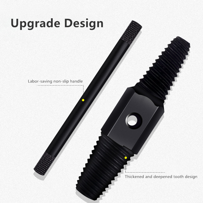 Doppelkopf-Wasserhahn-Wasserhahn-Ventil, gebrochene Schraube, Auszieher, Gewinde, Gewindeschneidrohr, beschädigter Draht, Wasserrohr, Bolzen, gebrochener Entferner, Handwerkzeug