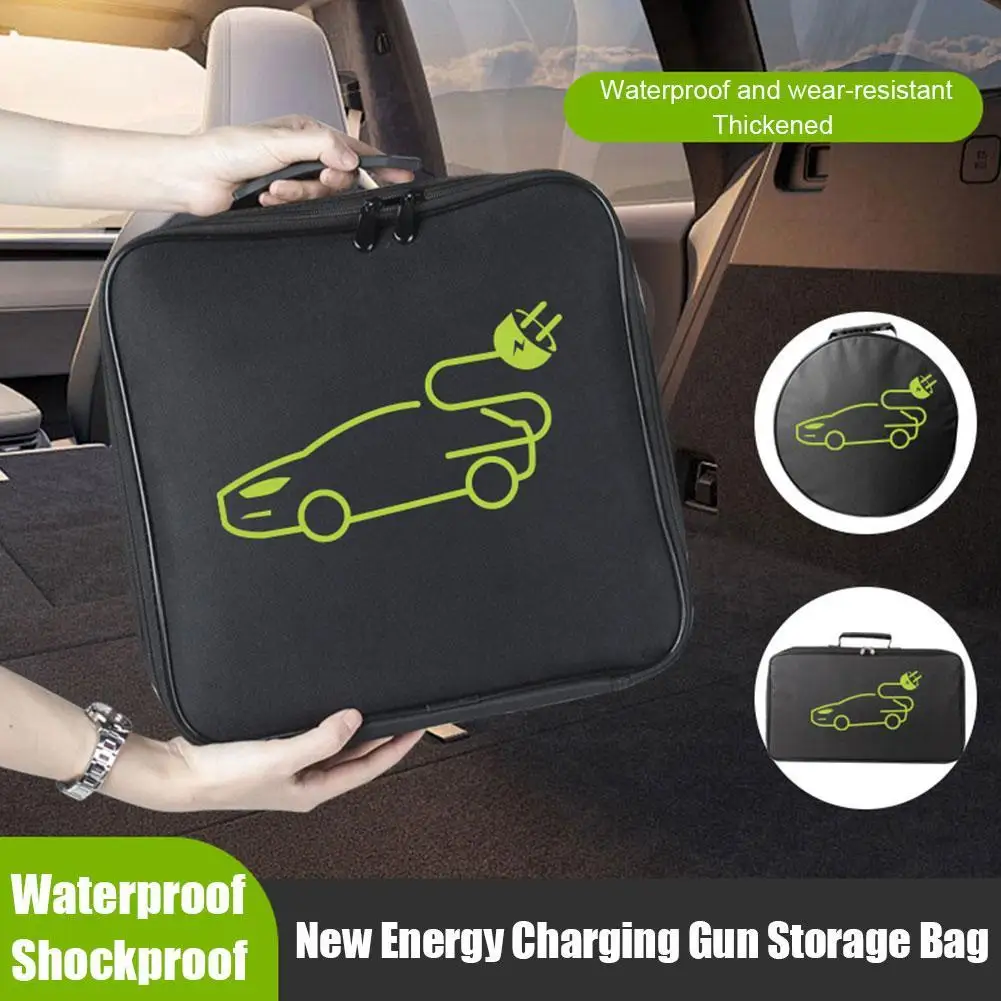 Heavy-duty And Fire Retardant Oxford Cloth Car Charging Cable Storage Carry Bag Nanotechnology Waterproof Electric Vehicle Bag