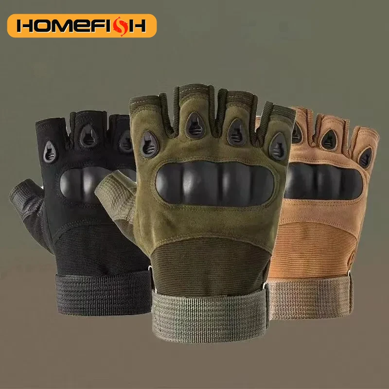 Nuevos guantes protectores universales de medio dedo para entrenamiento, Fitness, ciclismo antideslizante, transpirables y duraderos para viajes al aire libre