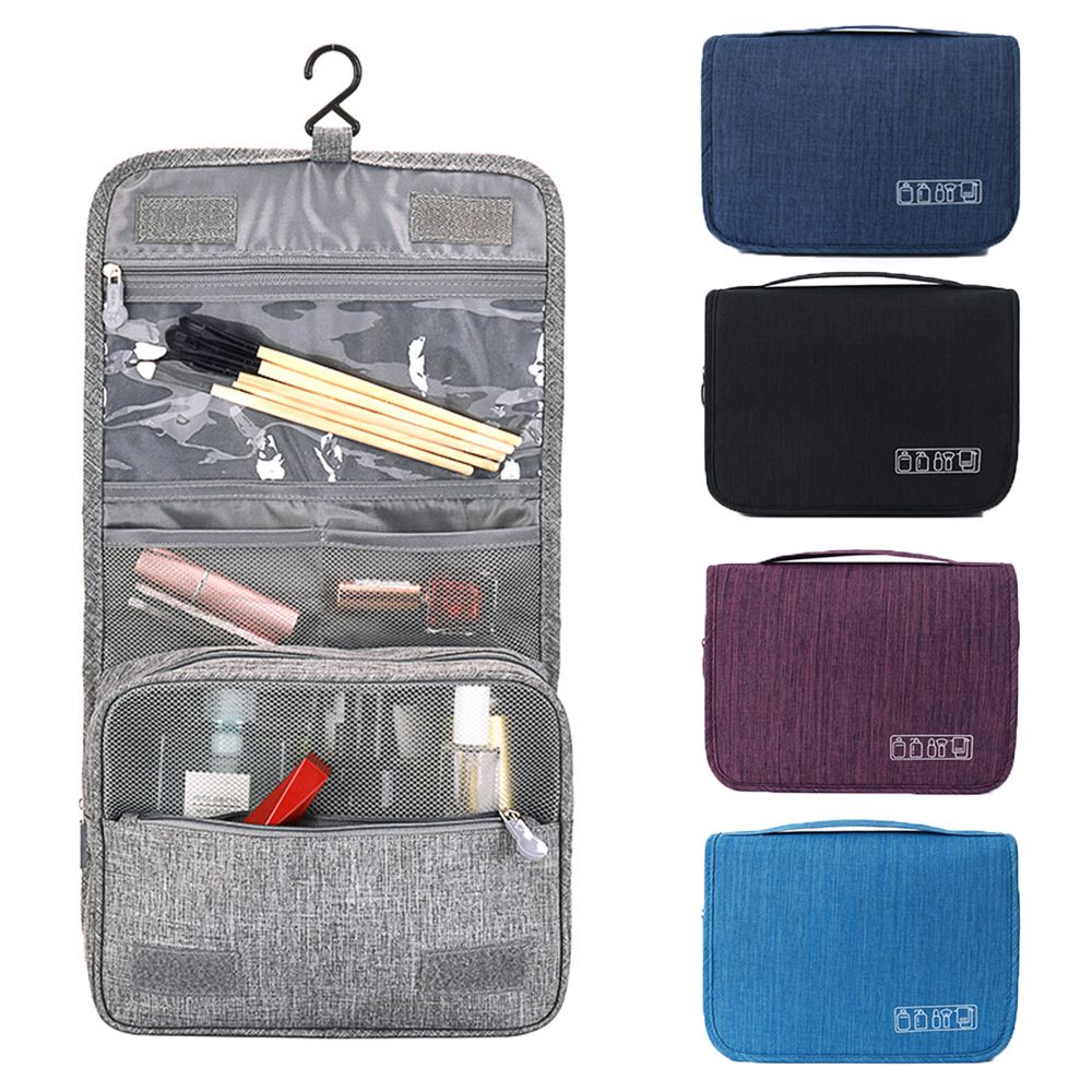 High Quality Travel Makeup Bags Women Waterproof Cosmetic Bag Toiletries Organizer Hanging Dry and Wet Separation Storage Bag