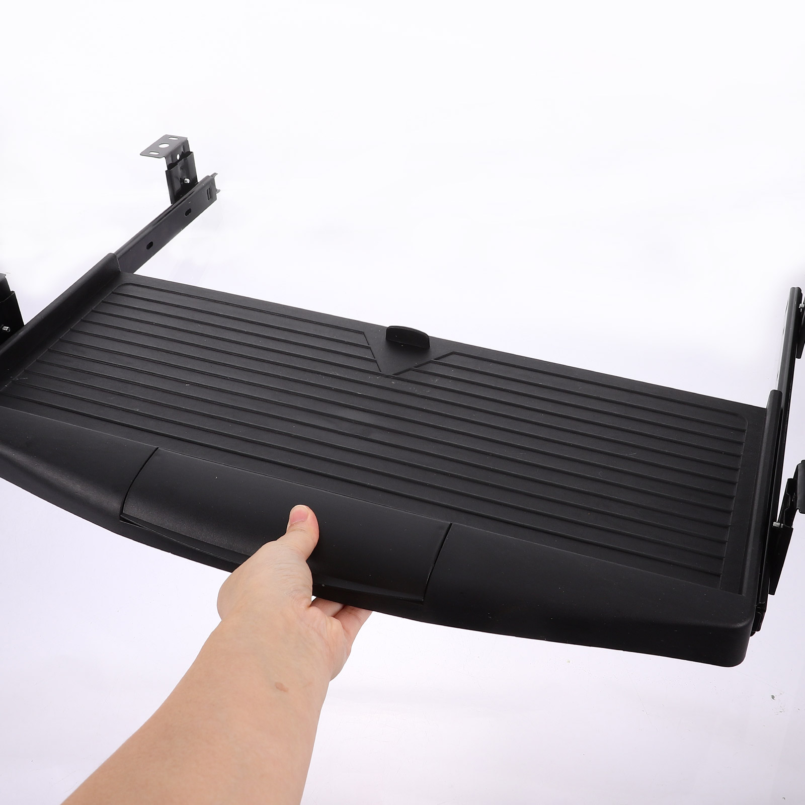 Bandeja de teclado ajustável preta estilo gaveta suporte de teclado de computador ganizer sob bandeja de armazenamento de mesa armazenamento multiuso