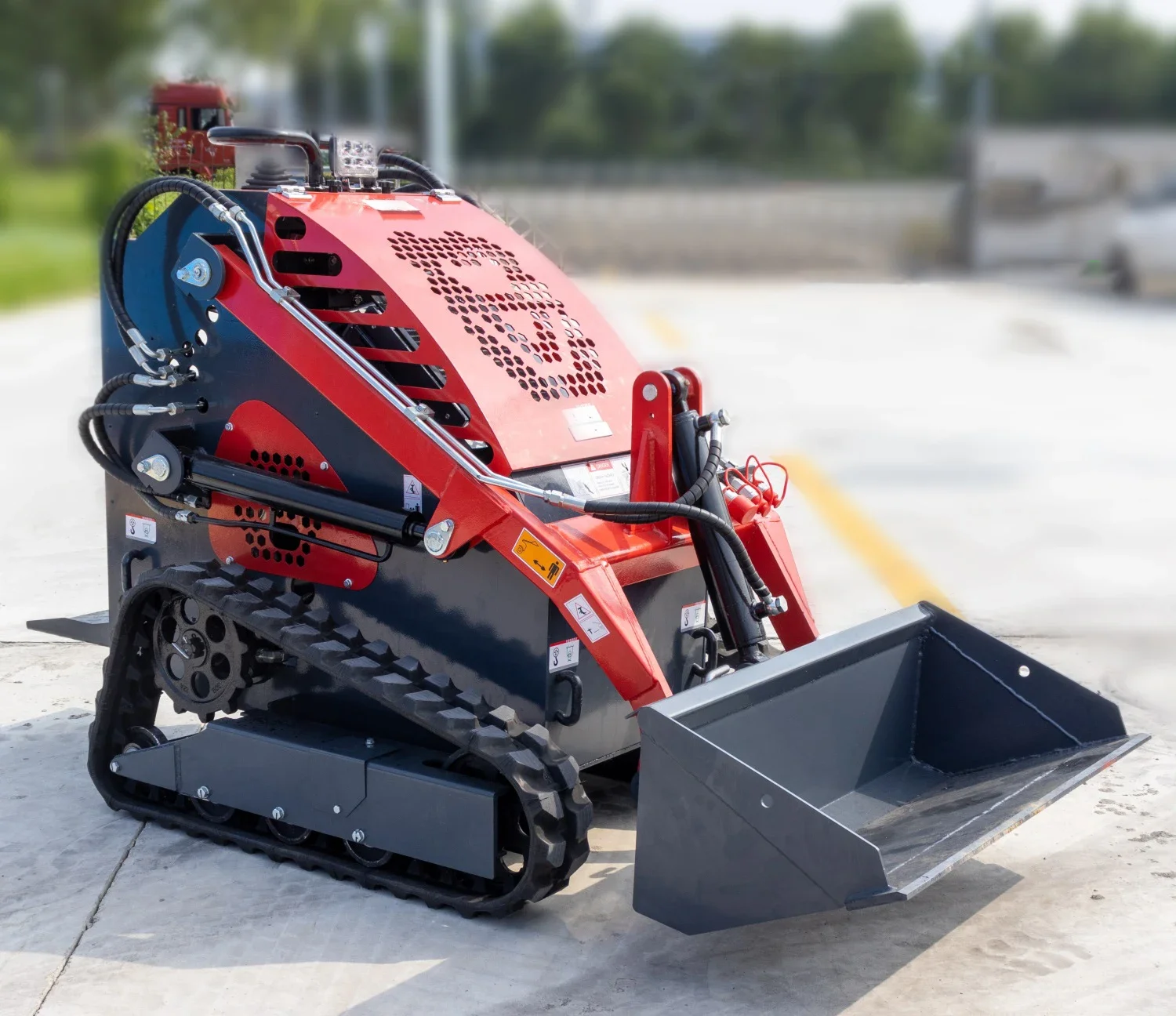 Customized Skid Steer Loader Diesel Hydraulic 1050kg Skid Steer Loader With Cab