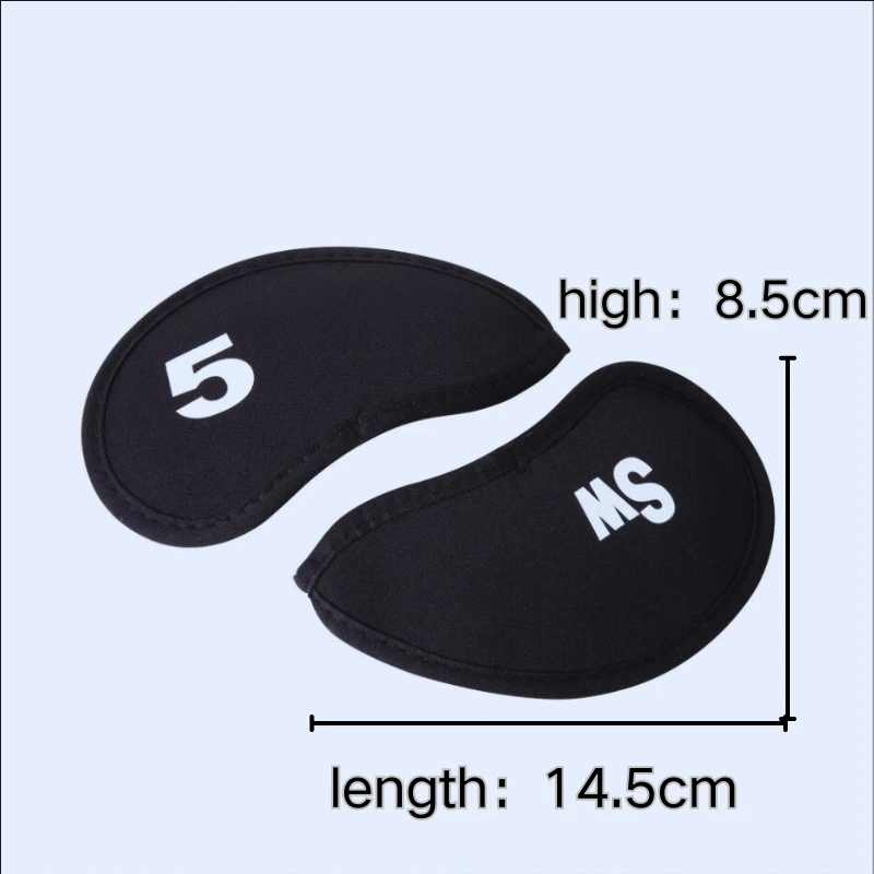 อุปกรณ์ป้องกันเพลากอล์ฟ10ชิ้นอุปกรณ์กอล์ฟการพิมพ์ตัวอักษรตัวเลขกันฝุ่นกันน้ำทันสมัยและสะดวกสบาย