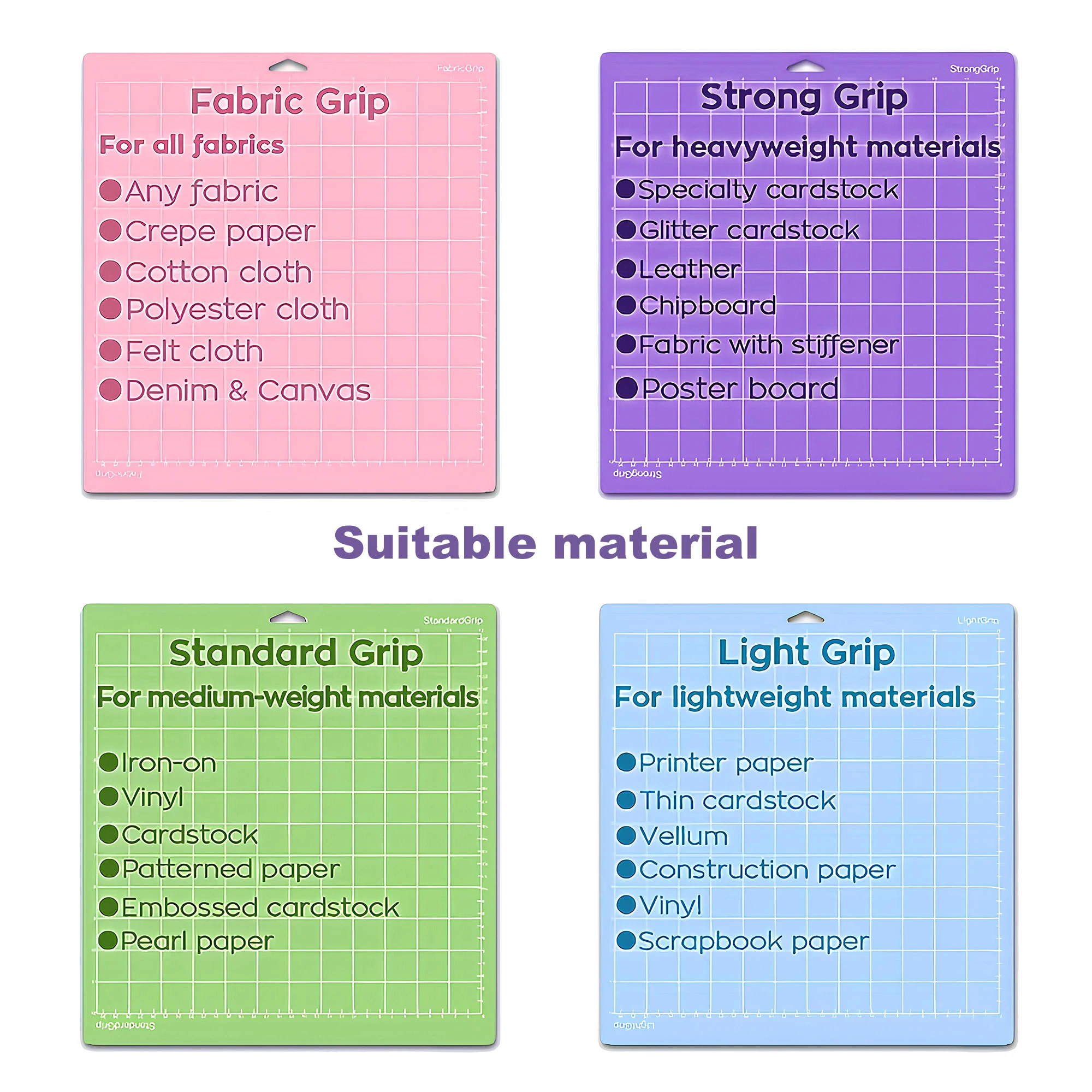 3pcs, 6.5*4.5 inch Portable Replacement Embossed Silhouette Cutting Mat for Cricut Joy, Suitable for Craft Mak