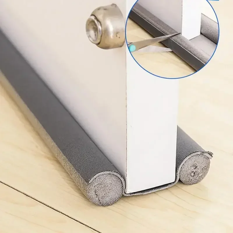 Windproof Seal Strip Draught Excluder Stopper Door Bottom Guard Double Protector Doorstop Dust-proof Blocker Sealer Soundproof
