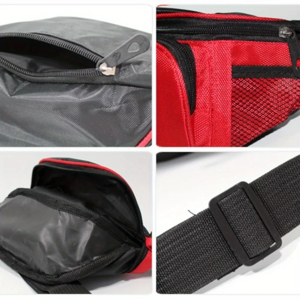 First Aid Fanny Pack Medical Storage Red Travel Rescue Waist Bag Empty Pouch Compact Survival Medicine Pocket Container