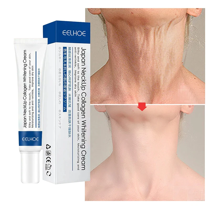 EELHOE Collagen Neck Cream Lifting Firming Anti-aging Efficient Reducing Fine Line Moisturizing Whitening Skincare 20g 2024