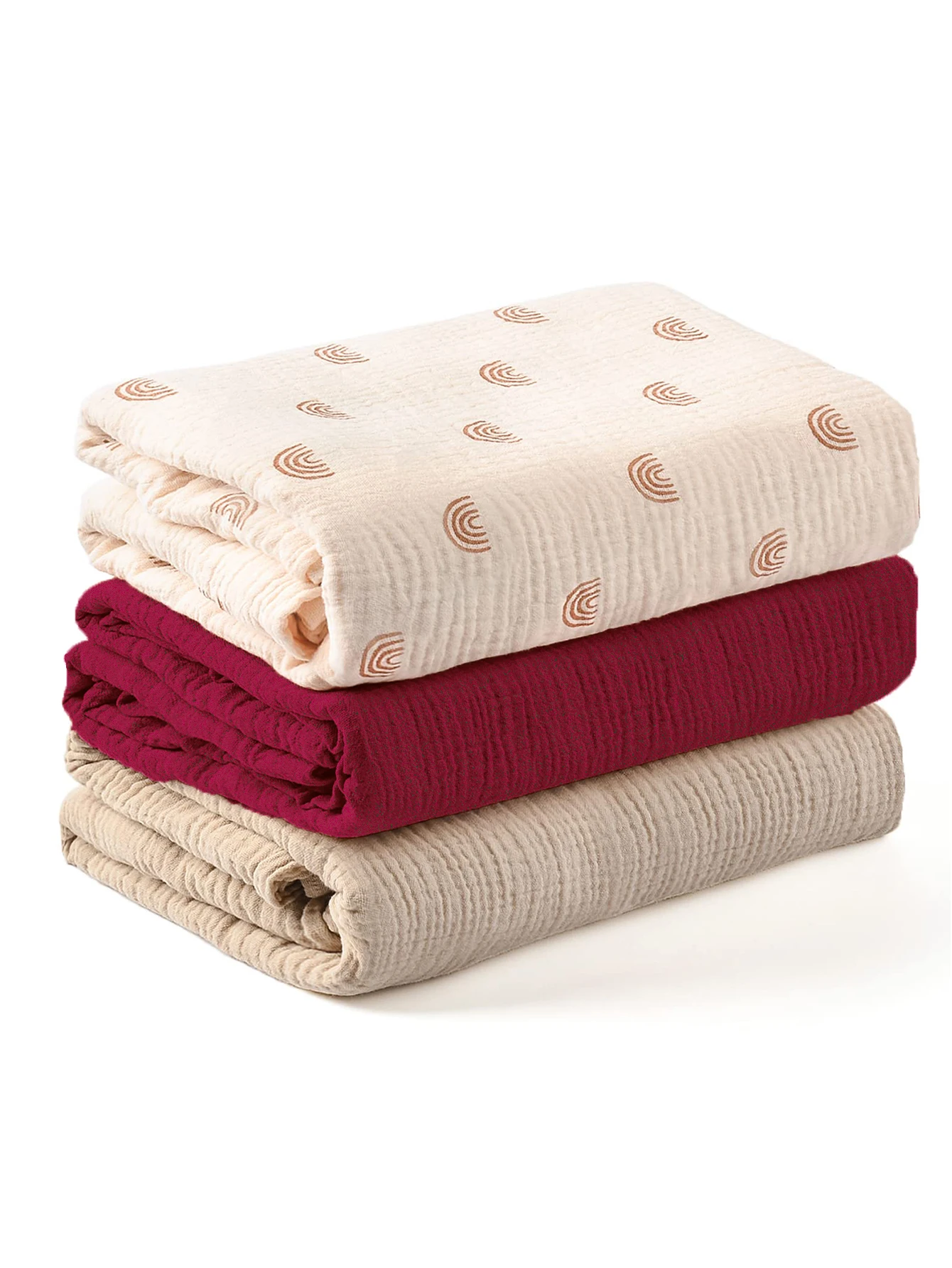 3 unids/set suave transpirable bebé recién nacido recibir manta muselina Swaddle mantas