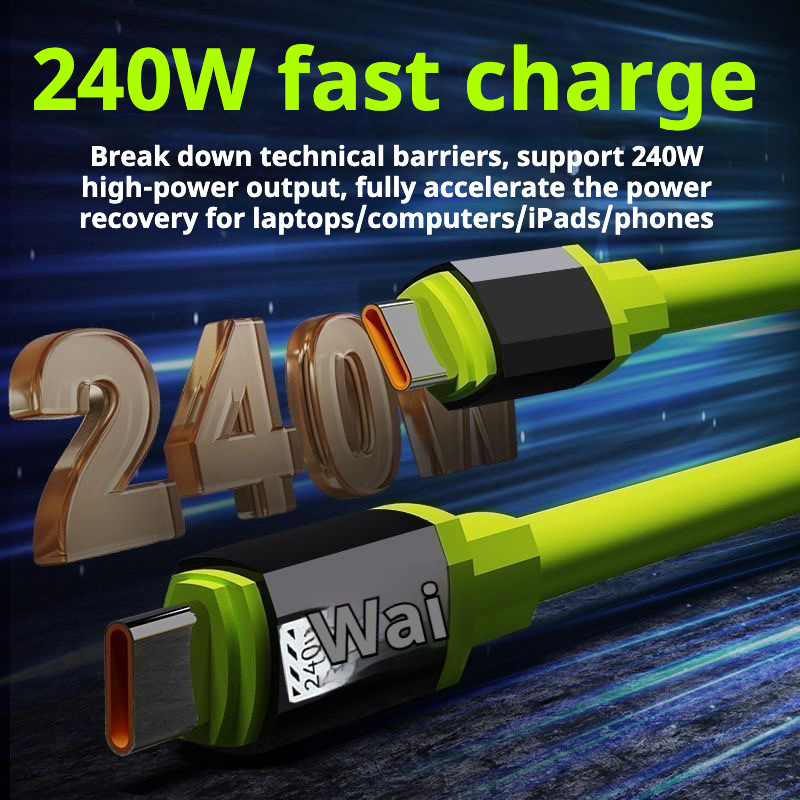 Кабель для быстрой зарядки от USB до Type-C, 0,3 м/1 м/2 м/3 м, 240 Вт, совместимый с Huawei, Xiaomi, Samsung, OPPO, VIVO