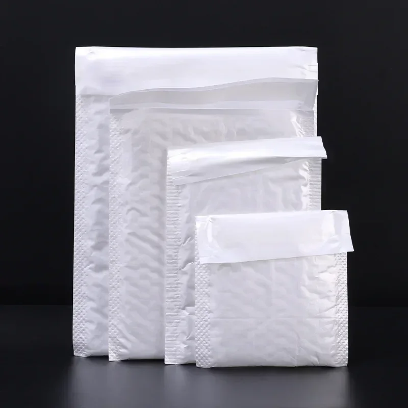 10-20Pcs ฟองซองโฟมสีขาวจัดส่งกระเป๋า POLY Bubble Mailers Pad Self Seal บรรจุกระเป๋าสําหรับนิตยสาร 11 ซม.15 ซม.23 ซม.