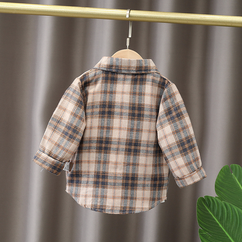 IENENS Kinder-Hemd-Kleidung, Frühling, dünne Blusen, Kleidung, Kleinkind, Jungen, karierte Baumwolle, Tops, 1, 2, 3, 4 Jahre, Kinder-Langarmshirt