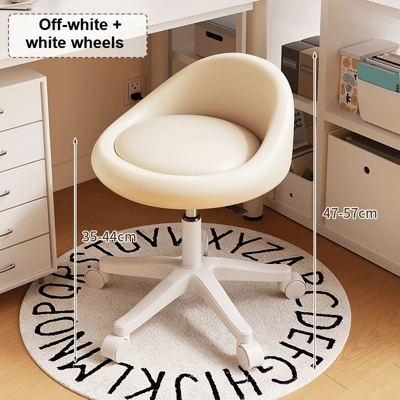 Makeup Chair for Girls, Soft-back Dressing Stool, Cream Style Manicure Chair, Simple Household Makeup Stool.