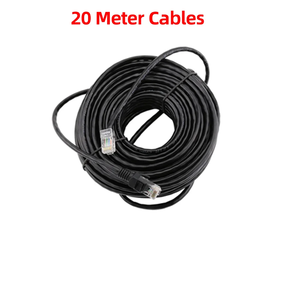 Techage 10M 20M 30M 50M cat5 สายเคเบิลเครือข่าย Ethernet RJ45 Patch กันน้ํากลางแจ้ง LAN สายไฟสําหรับกล้องวงจรปิด POE ระบบกล้อง IP