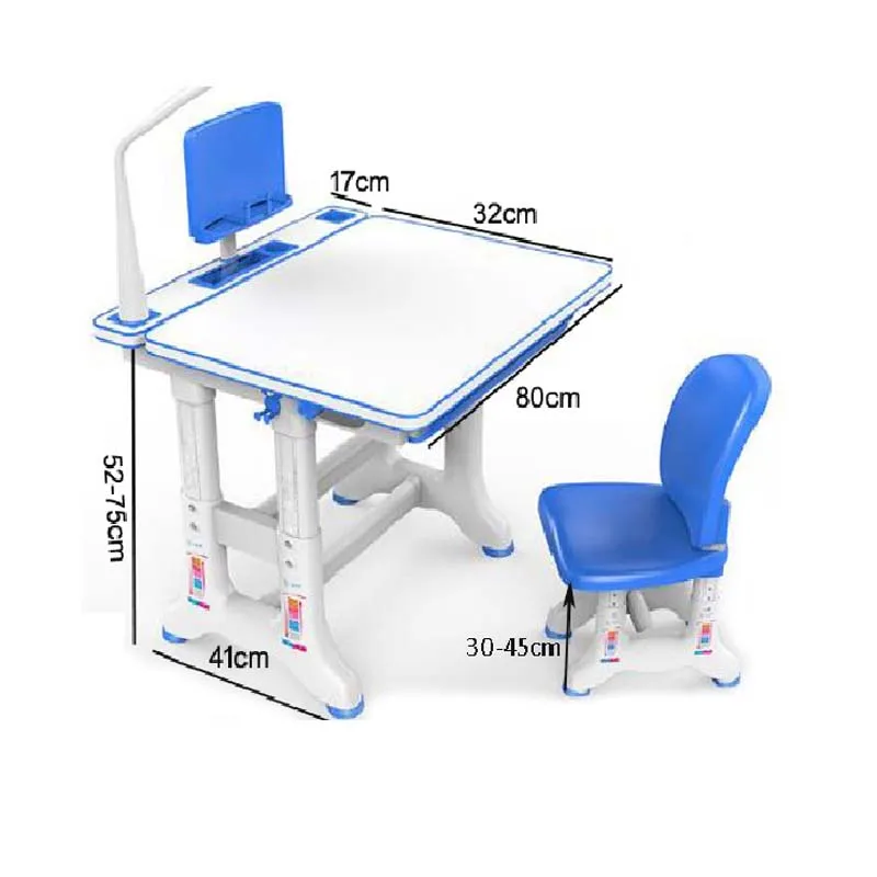 Mesa de estudo ergonômica multifuncional para crianças, combinação de mesa e cadeira ajustável para trabalhos de casa para estudantes, móveis de estudo para crianças