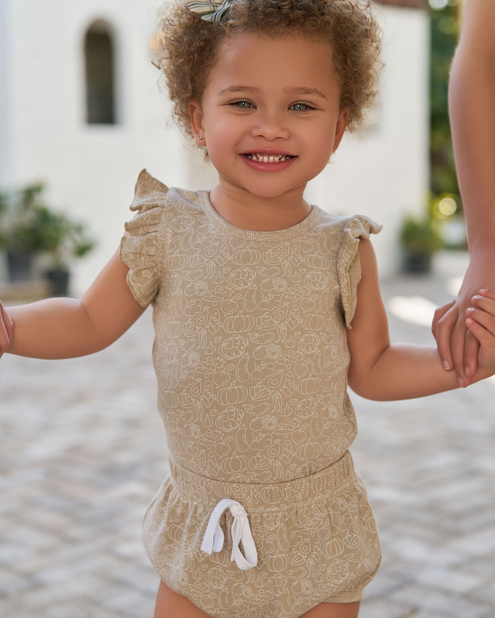 AS 2025 아동 의류 아기 소녀 옷 소년 늑골이있는 인쇄 어린이 세트 여름 봄 어린이 의류