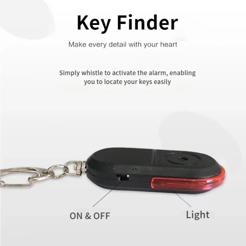 Thông Minh Tìm Định Vị Chống Mất Key Finder Keychain Còi Tiếng bíp Điều Khiển Âm Thanh LED Torch Xách Tay Chìa Khóa Xe Mini Finder