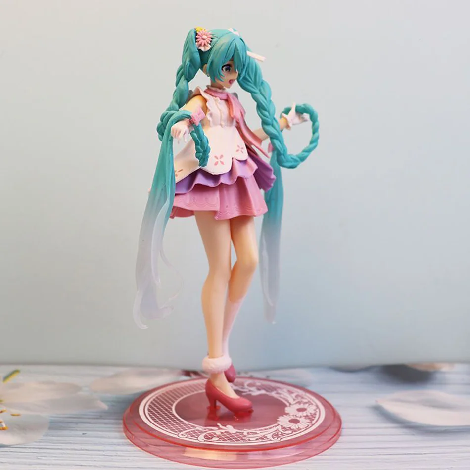 20ซม.โครงการDIVA Arcadeสีชมพูเชอร์รี่Hatsune MikuรูปสาวอะนิเมะFigurineชุดตกแต่งตุ๊กตา
